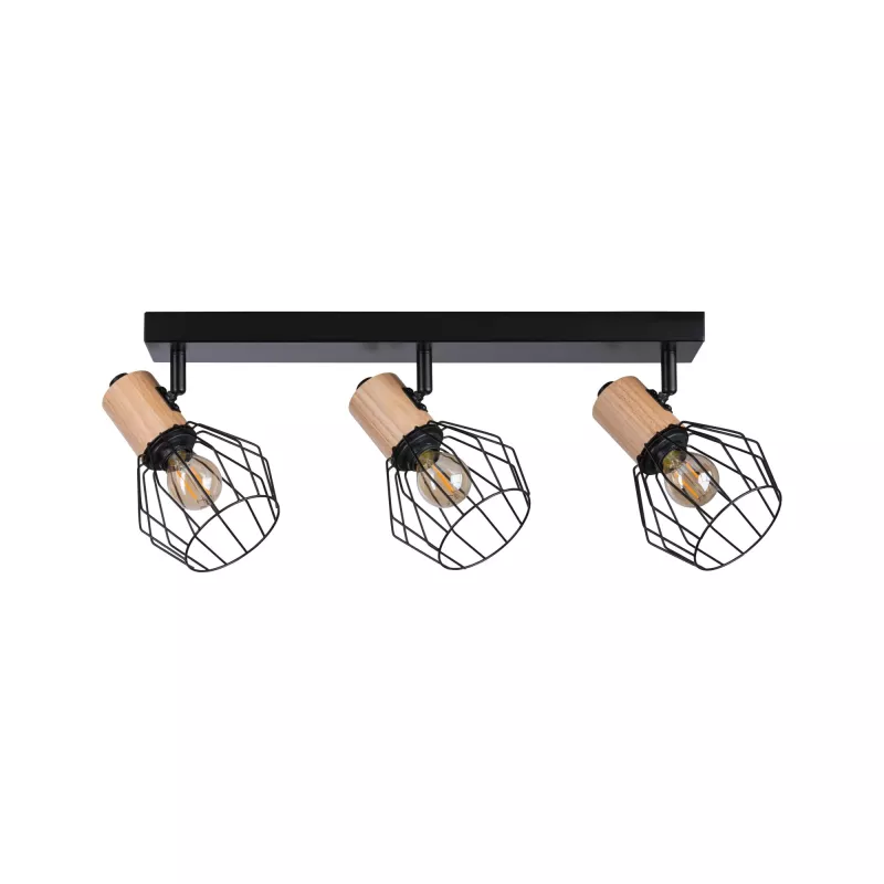 Foco Lanka E14 230V máx. 3x20W regulable Negro