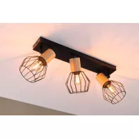 Foco Lanka E14 230V máx. 3x20W regulable Negro - système d'accrochage et décoration - détail 4