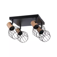 Spotlight Lanka E14 230V max. 4x20W gradable Noir - système d'accrochage et décoration - détail 1