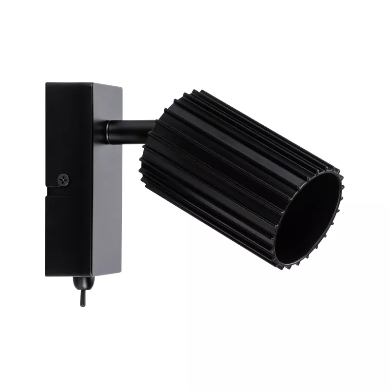 Lirena GU10 spotlight, max. 10W, matte black metal