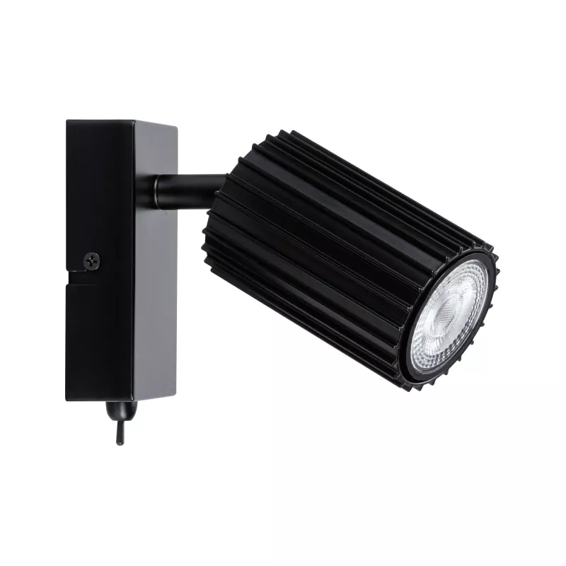 Foco Lirena GU10, máx. 10 W, metal negro mate.