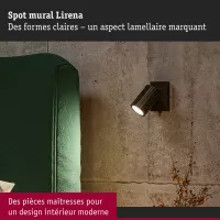 Lirena GU10 spotlight, max. 10W, matte black metal - système d'accrochage et décoration - détail 4