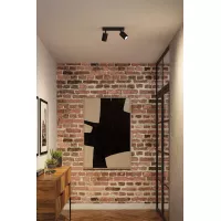 Lirena GU10-Scheinwerfer, max. 2 x 10 W, mattschwarzes Metall - système d'accrochage et décoration - détail 7