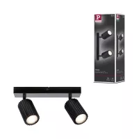 Foco Lirena GU10, máx. 2x10W, metal negro mate. - système d'accrochage et décoration - détail 9