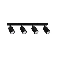 Foco Lirena GU10, máx. 4x10W, metal negro mate. - système d'accrochage et décoration - détail 3