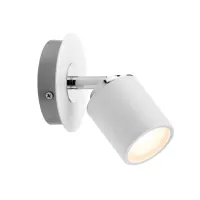Tubo de foco IP44 GU10 230V máx. 10W regulable Blanco, Cromado - système d'accrochage et décoration - détail 2