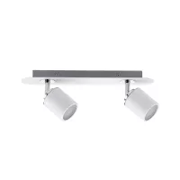 Spotlight Tube IP44 GU10 230V max. 2x10W gradable Blanc, Chrome - système d'accrochage et décoration - détail 1