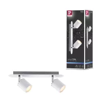Spotlight Tube IP44 GU10 230V max. 2x10W dimmable White, Chrome - système d'accrochage et décoration - détail 3