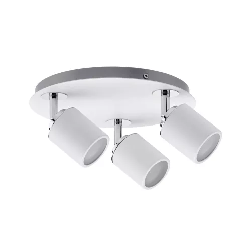 Tubo de foco IP44 GU10 230V máx. 3x10W regulable Blanco, Cromado