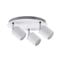 Tubo de foco IP44 GU10 230V máx. 3x10W regulable Blanco, Cromado - système d'accrochage et décoration - détail 1
