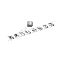 Système sur câbles Cardan Kit de base GU5,3 max. 8x10W gradable 230/12V Chrome mat, Chrome - système d'accrochage et décoration - détail 2