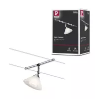 Colmar-Kabelsystem, einzelne GU4-Strahler, max. 10 W, dimmbar, 12 V, Chrom, Satin-Finish - système d'accrochage et décoration - détail 6