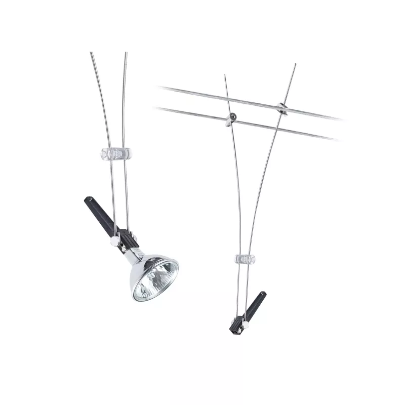 Système sur câbles Comet Spot individuel GU5,3 max. 50W gradable 12V Chrome