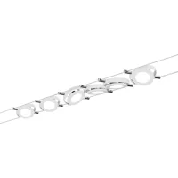 Système sur câbles LED RoundMac Kit de base 6x200lm 6x4,3W 2700K 230/12V Blanc dépoli - système d'accrochage et décoration - détail 1