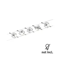 Mac II Cable System Basic Kit GU5.3 max. 5x10W dimmable 230/12V Matte Chrome - système d'accrochage et décoration - détail 1