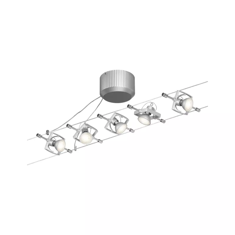Système sur câbles Mac II Kit de base GU5,3 max. 5x10W gradable 230/12V Chrome mat