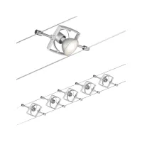 Mac II Cable System Basic Kit GU5.3 max. 5x10W dimmable 230/12V Matte Chrome - système d'accrochage et décoration - détail 7