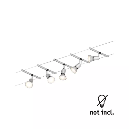 Spice SaltLED Cable System Basic Kit GU5.3 max. 5x10W dimmable 230/12V Matte Chrome