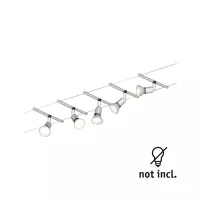 Kit básico de sistema de cableado LED Spice Salt, GU5.3, máx. 5x10W, regulable, 230/12V, acabado cromado mate. - système d'accrochage et décoration - détail 1