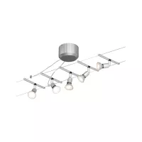 Kit básico de sistema de cableado LED Spice Salt, GU5.3, máx. 5x10W, regulable, 230/12V, acabado cromado mate. - système d'accrochage et décoration - détail 2