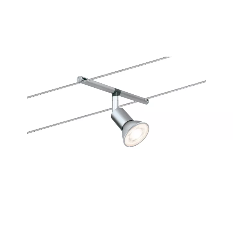 Kit básico de sistema de cableado LED Spice Salt, GU5.3, máx. 5x10W, regulable, 230/12V, acabado cromado mate.