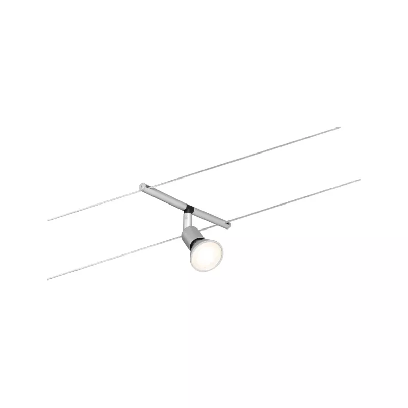 Kit básico de sistema de cableado LED Spice Salt, GU5.3, máx. 5x10W, regulable, 230/12V, acabado cromado mate.