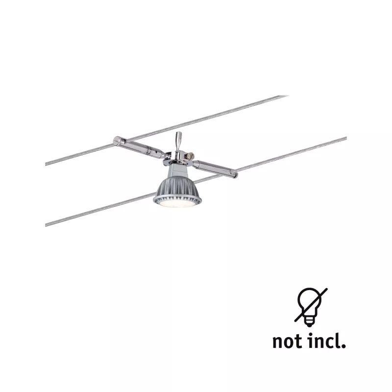 TogoLED Kabelsystem Einzelspot GU5.3 max. 10W dimmbar 12V Chrom - système d'accrochage et décoration