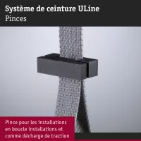 Kit de 2 clips para correas de accesorios ULine, color negro - système d'accrochage et décoration - détail 5