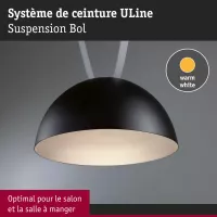 ULine LED -Pendelleuchte, Schalenform, 300 mm, 12 W, Schwarz - système d'accrochage et décoration - détail 5