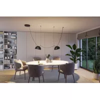 ULine LED Pendant Light, Bowl Shape, 300mm, 12W, Black - système d'accrochage et décoration - détail 11