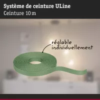 ULine 10m Dacron-Textilgurtband, kupfergrün - système d'accrochage et décoration - détail 4