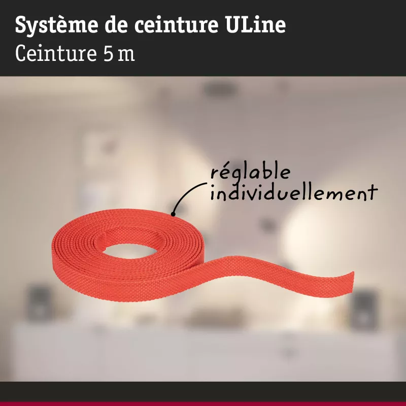 Cinta textil ULine de 5 m de dacrón color cobre/naranja