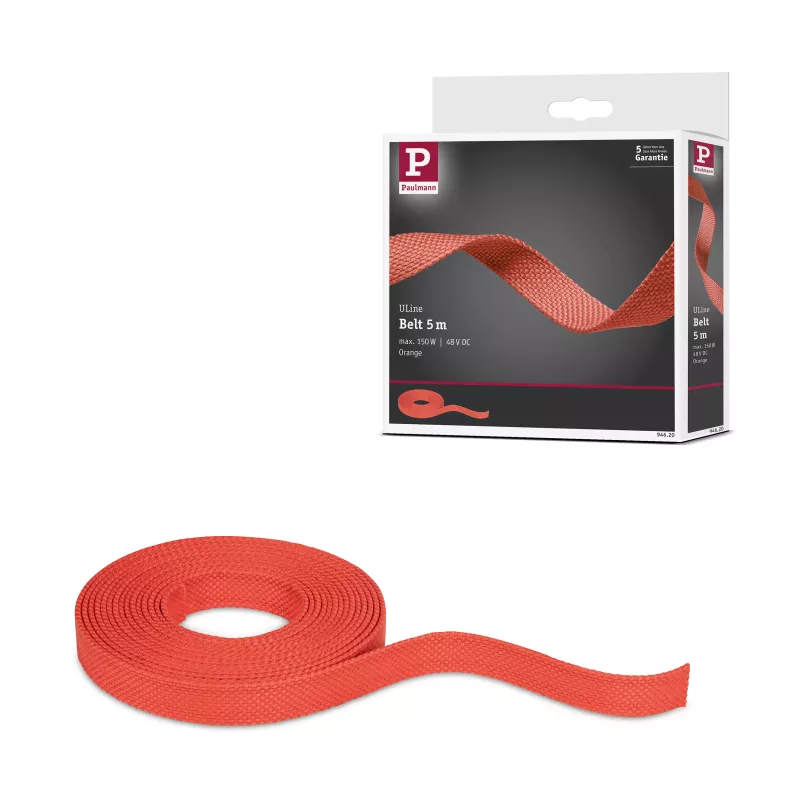 ULine Sangle 5m Dacron Textil Cuivre Orange