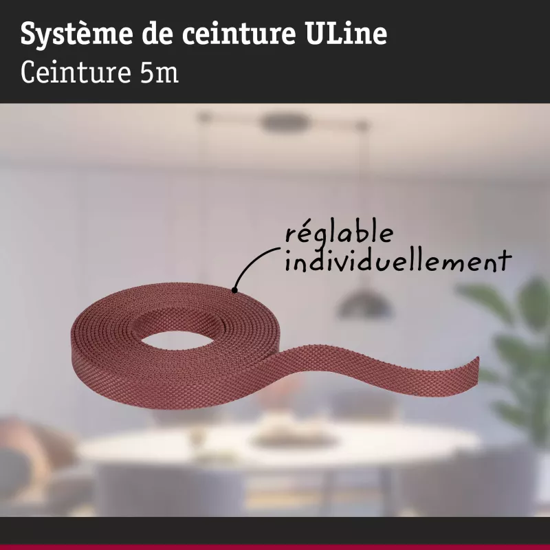 ULine 5m Dacron Textilband Kupfer Terrakotta