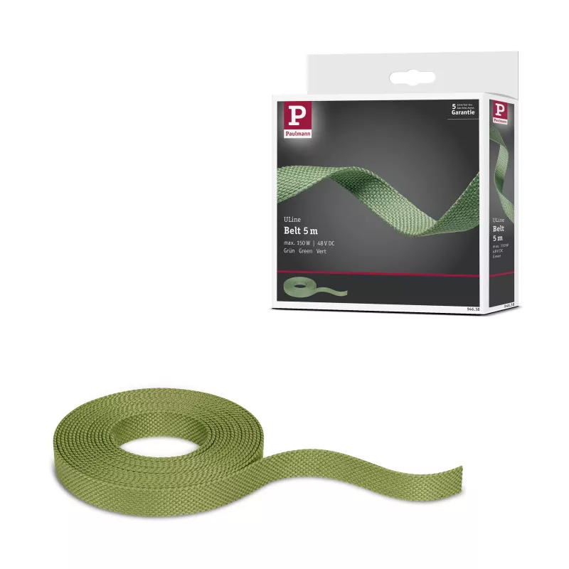 ULine 5m Dacron Textile Copper Green Webbing