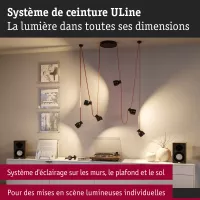 ULine Round LED Spotlight 405lm 7W 85mm 3000K Black - système d'accrochage et décoration - détail 6