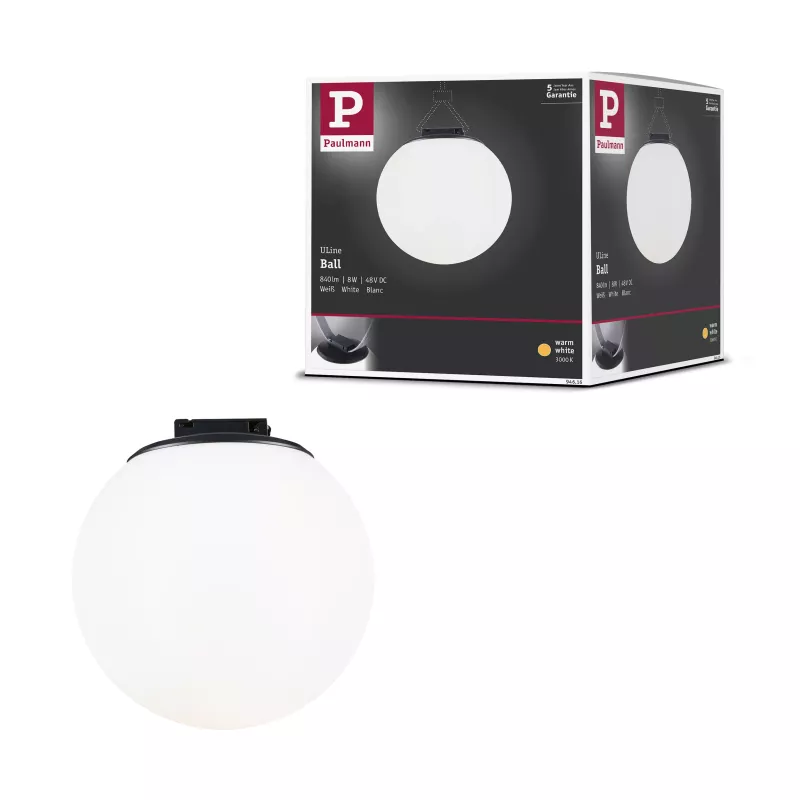ULine Suspension LED Ball 795lm 8W 150mm 3000K Noir