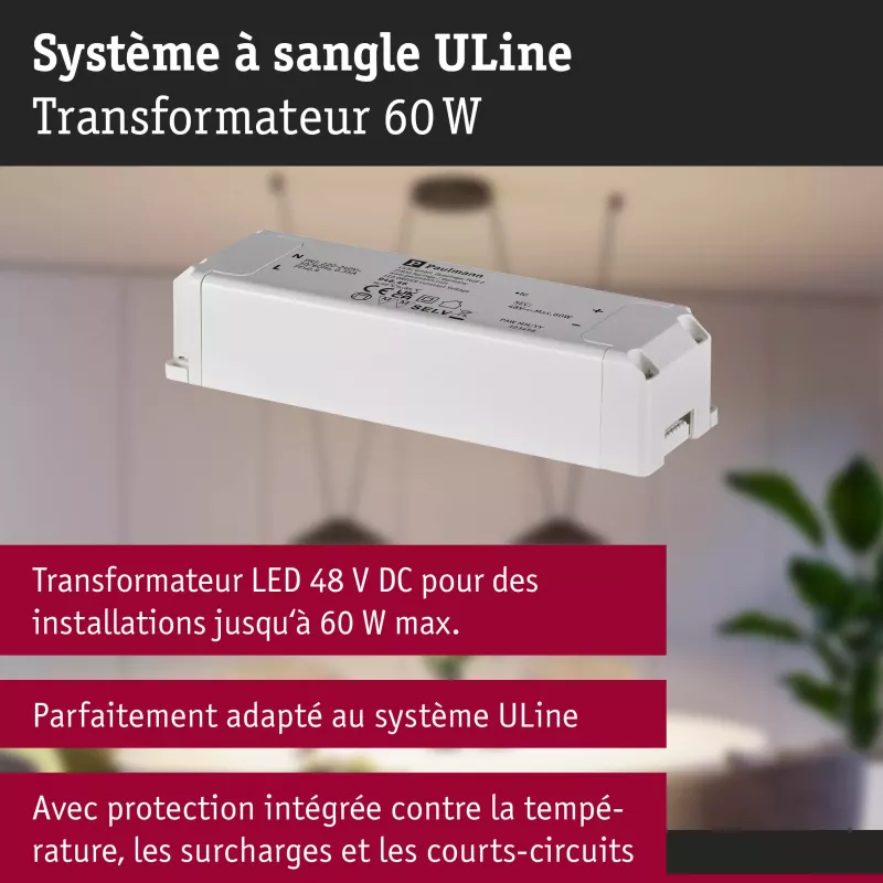 ULine Zubehör Transformator 60VA Weiß 230/48V 29mm