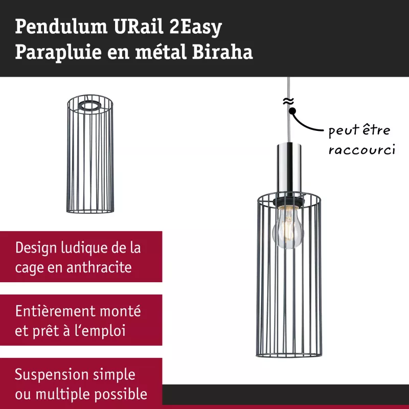 URail Lampshade 2Easy Biraha 120mm Anthracite