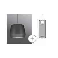 URail 2Easy Pirm 280mm Frosted Grey Lampshade - système d'accrochage et décoration - détail 4