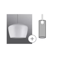 Pantalla de lámpara URail 2Easy Pom de 350 mm, blanco esmerilado - système d'accrochage et décoration - détail 4
