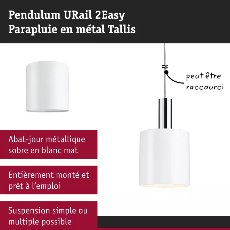 URail Abat-jour 2Easy Tallis 160mm