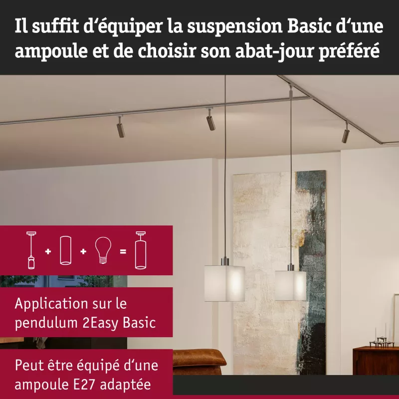 URail Lampenschirm 2Easy Verona 250x200mm Grau