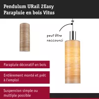 URail Lampenschirm 2Easy Vitus 110mm Holz - système d'accrochage et décoration - détail 6