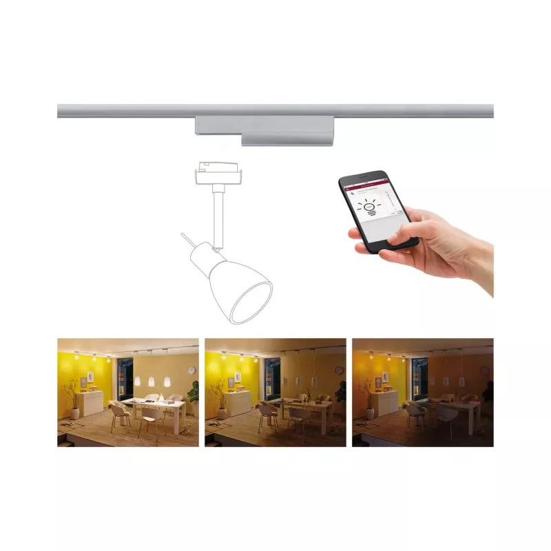 URail Adaptateur de rail Smart Home Zigbee 3.0 On/Off/Dimm 166x50mm