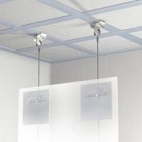 Kit cimaise Pince suspension pour faux plafond (central) Newly 2 - Cimaise Tableau 