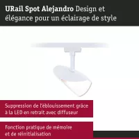 URail Spot sur rail 3-Step-Dim Alejandro 800lm 10W 3000K gradable 230V - système d'accrochage et décoration - détail 18