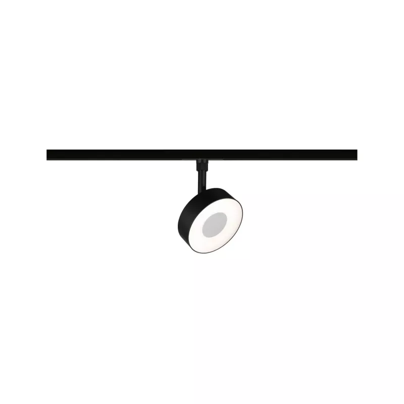 Foco URail para riel, regulable en 3 niveles, circular, 180 lm, 5 W, 2700-4000 K, 230 V, negro mate.