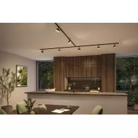 URail Schienenstrahler, 3-stufig dimmbar, rund, 180 lm, 5 W, 2700–4000 K, 230 V, matt schwarz - système d'accrochage et décoration - détail 12