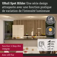 URail Spot sur rail 3-Step-Dim Hildor 850lm 15W 3000K gradable 230V - système d'accrochage et décoration - détail 6